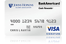 johns hopkins bank of america card