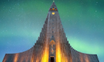 building with norther lights 