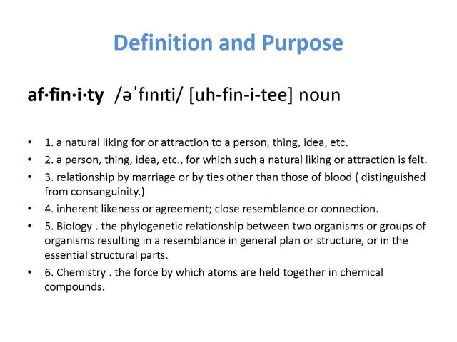 affinity purpose and definition